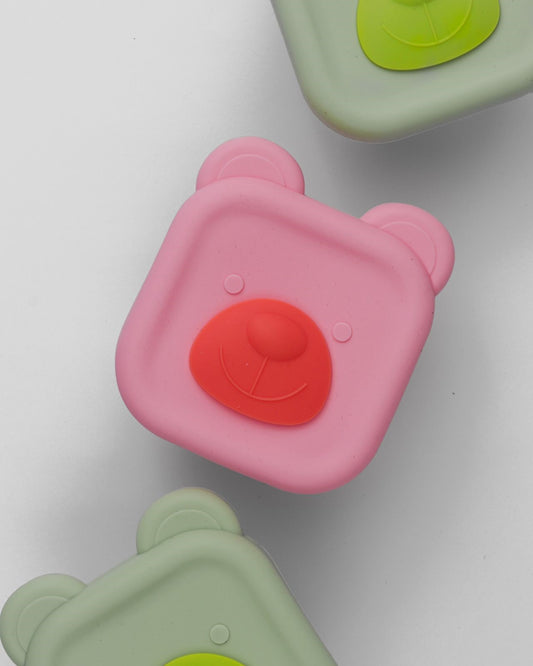 علب زجاجية لحفظ الطعام مع غطاء سيليكون