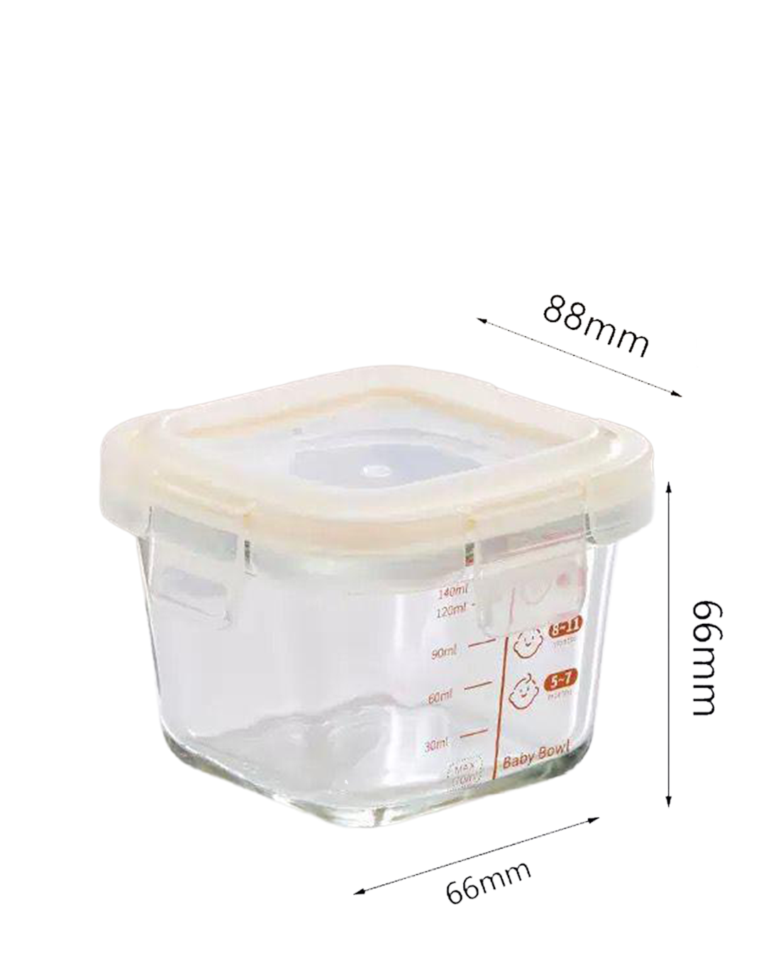 Glass baby food container