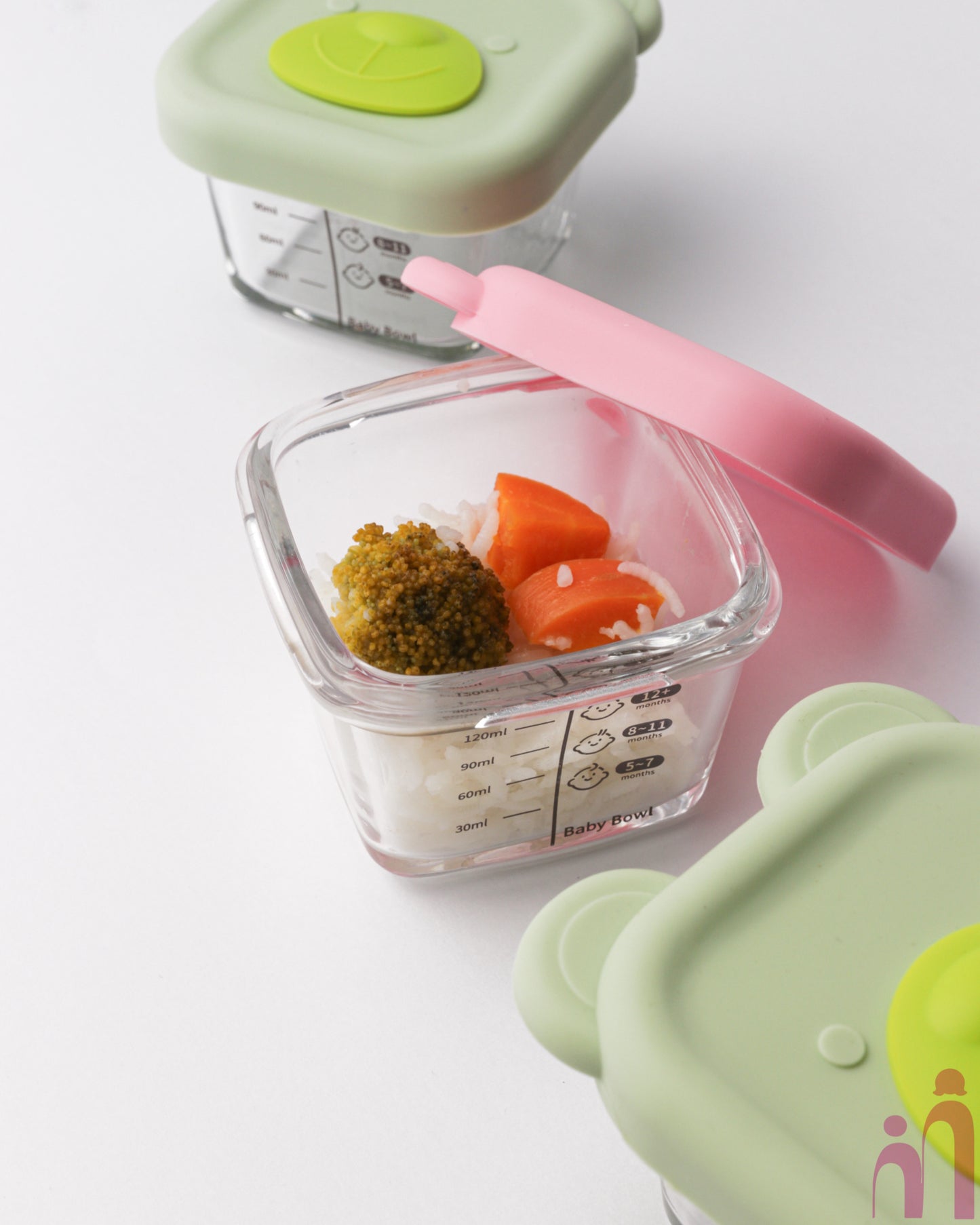 علب زجاجية لحفظ الطعام مع غطاء سيليكون