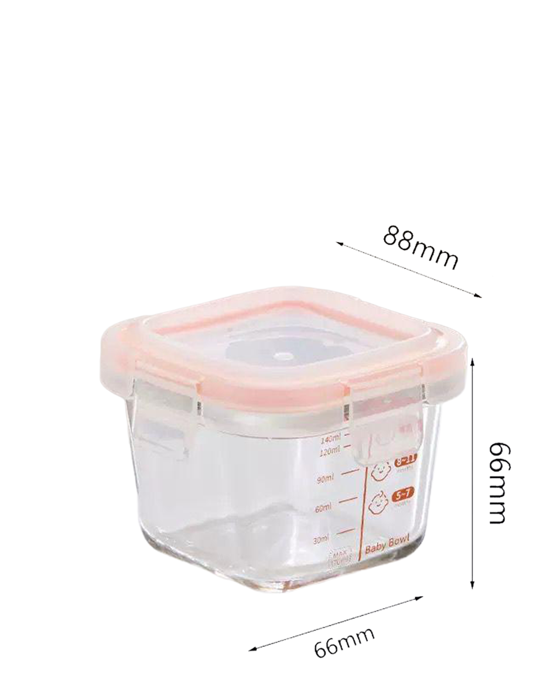 Glass baby food container