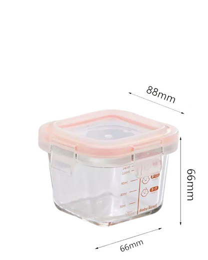 Glass baby food container