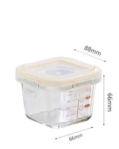 Glass baby food container